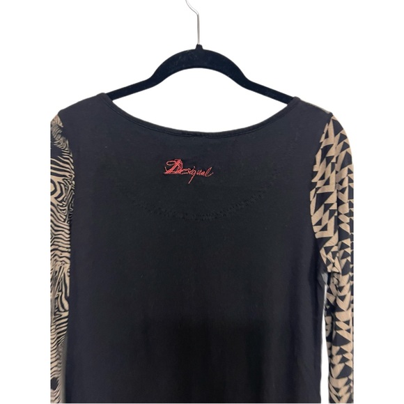 Desigual Long Sleeve Abstract Top Size L - Picture 9 of 13